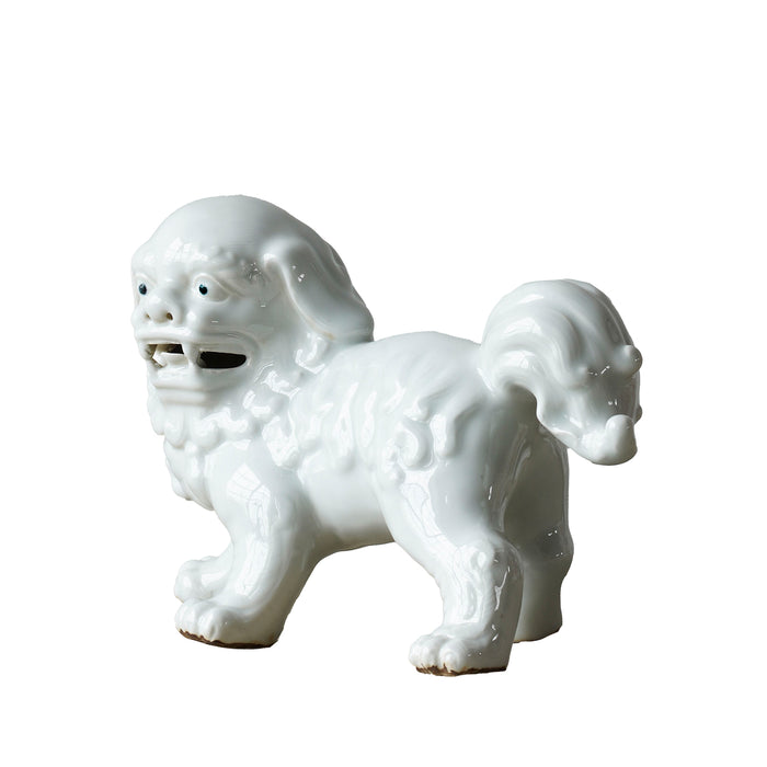 Jingdezhen Porcelain Lion Standing, Pair