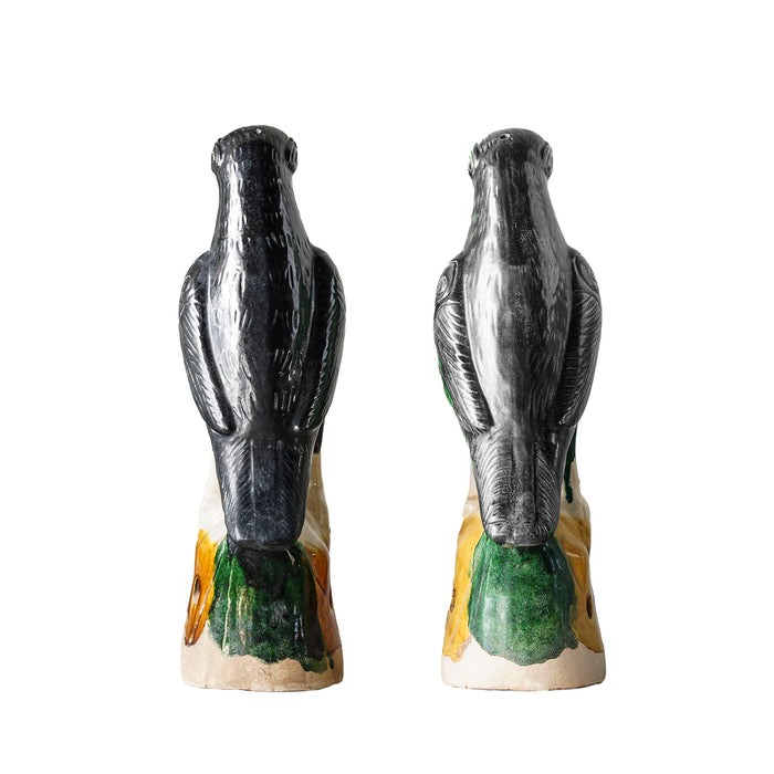 Jingdezhen Hand-Painted Porcelain Bird, Pair