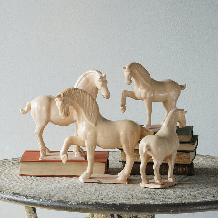 Jingdezhen Porcelain Tang Horse, Pair