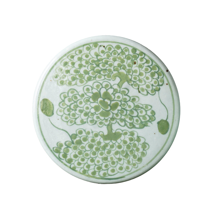 Jingdezhen Hand-Painted Ginger Jar, Green with Bird