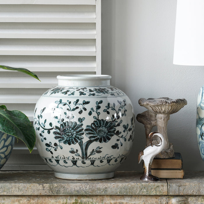 Jingdezhen Hand-Painted Storage Pot with Sunflower