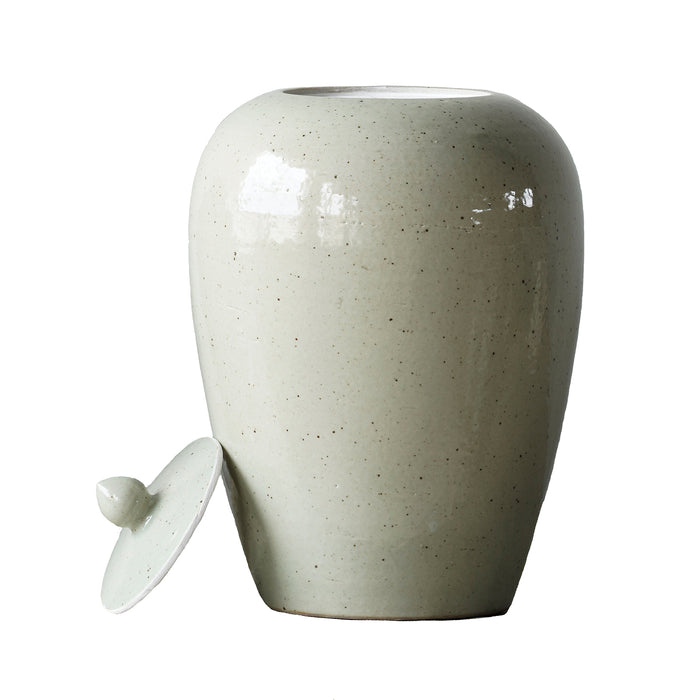 Jingdezhen Porcelain Cream Glaze Storage Jar