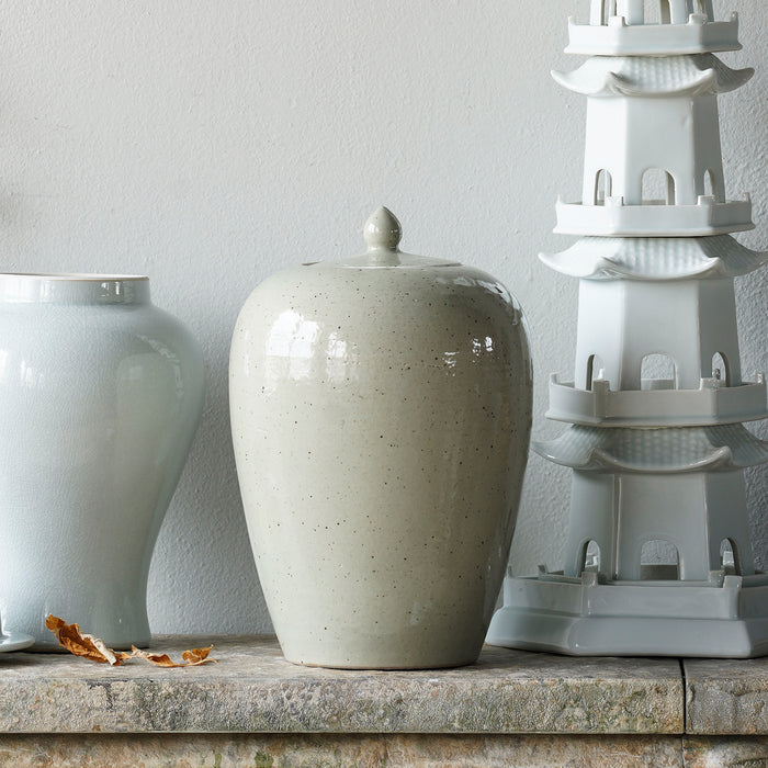 Jingdezhen Porcelain Cream Glaze Storage Jar