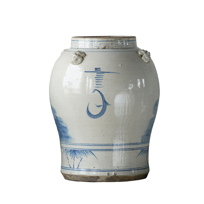Jingdezhen Hand-Painted Temple Jar with Lotus