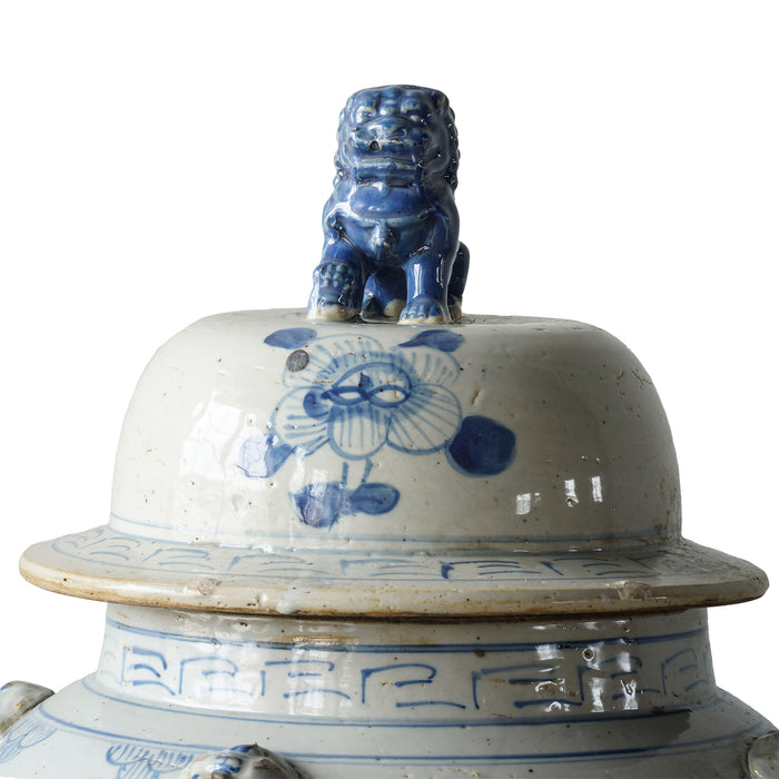 Jingdezhen Hand-Painted Temple Jar with Lotus