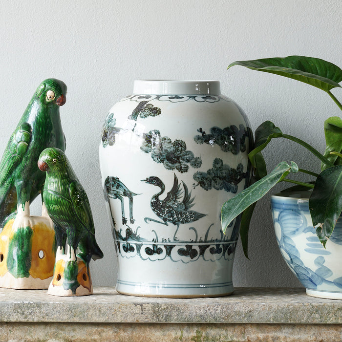 Jingdezhen Hand-Painted Vase With Bamboo