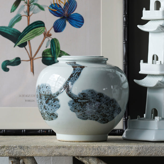 Jingdezhen Hand-Painted Storage Jar With Branch