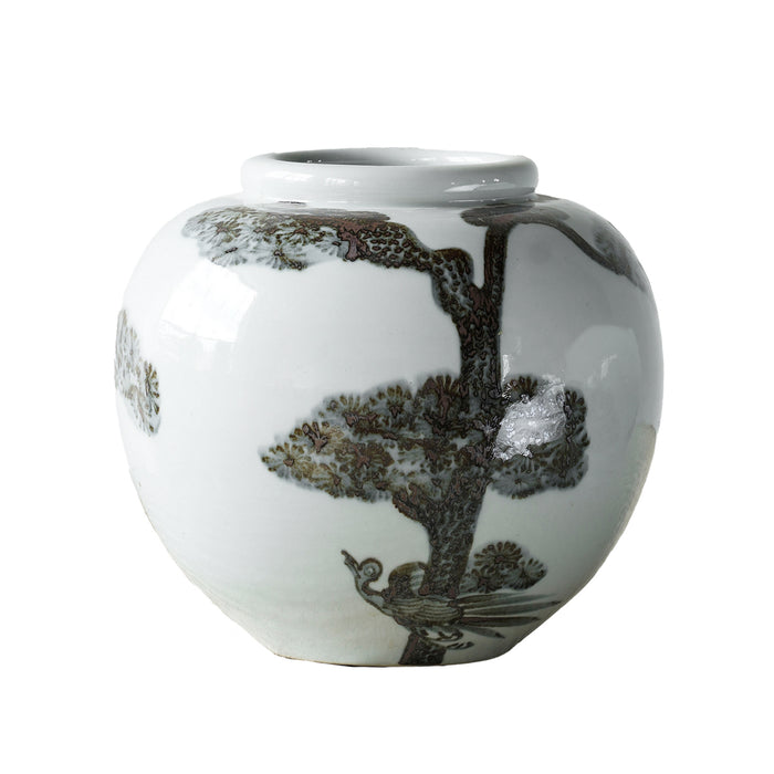 Jingdezhen Hand-Painted Storage Jar With Tree