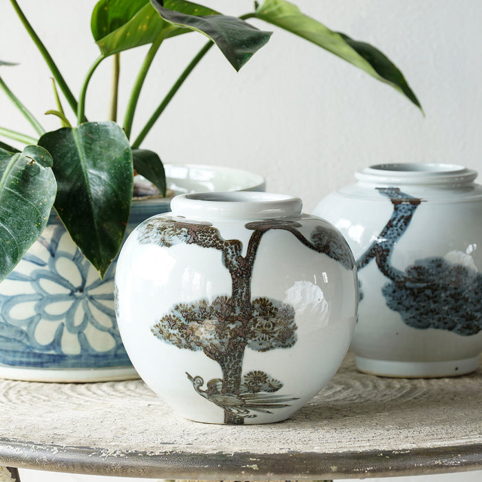 Jingdezhen Hand-Painted Storage Jar With Tree