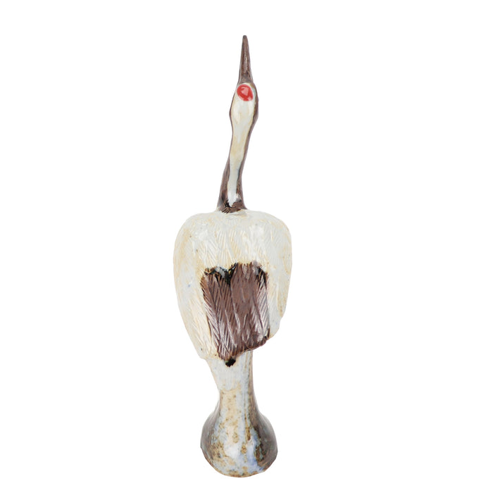 Ceramic Crane Statue Neck Straight