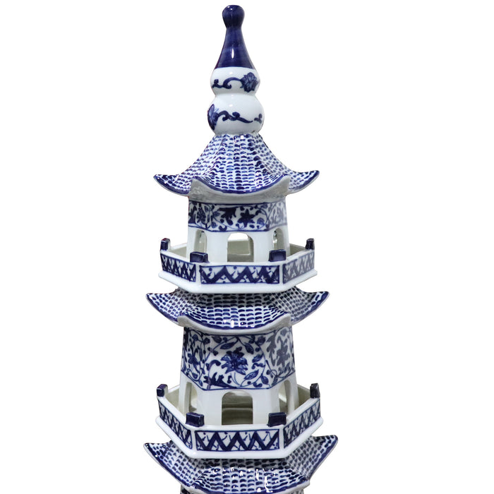 Jingdezhen Hand-Painted Ceramic 7 Story Pagoda