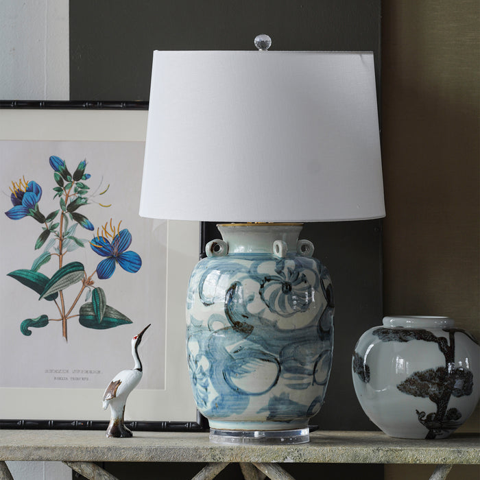 Jingdezhen Porcelain Hand-Painted Folk Lamp