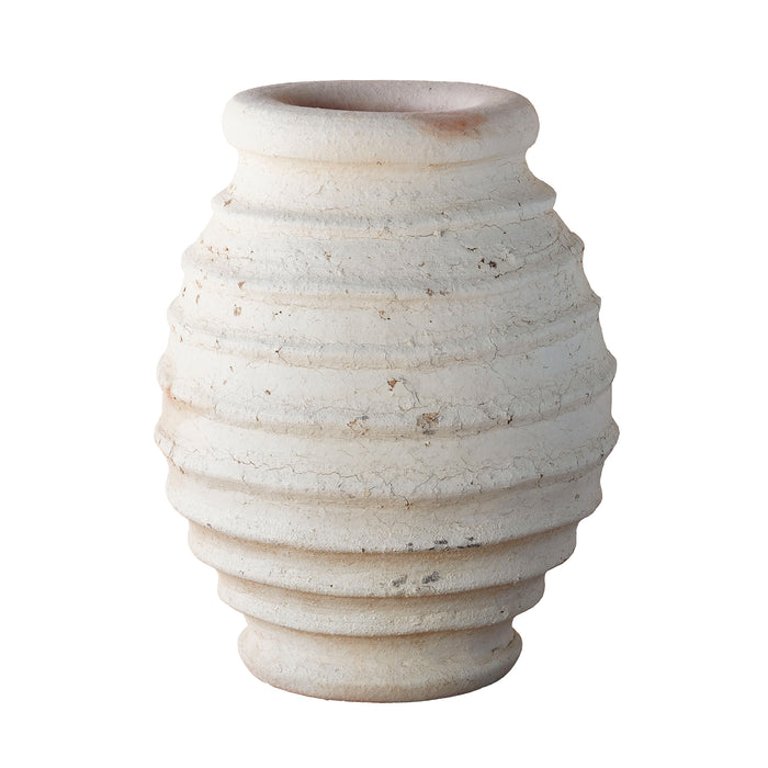 Ribbed Oil Jar Unglazed