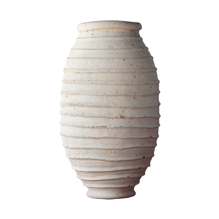 Ribbed Oil Jar Unglazed