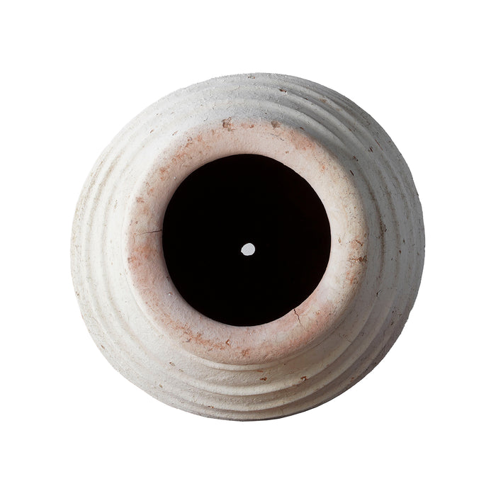 Ribbed Oil Jar Unglazed