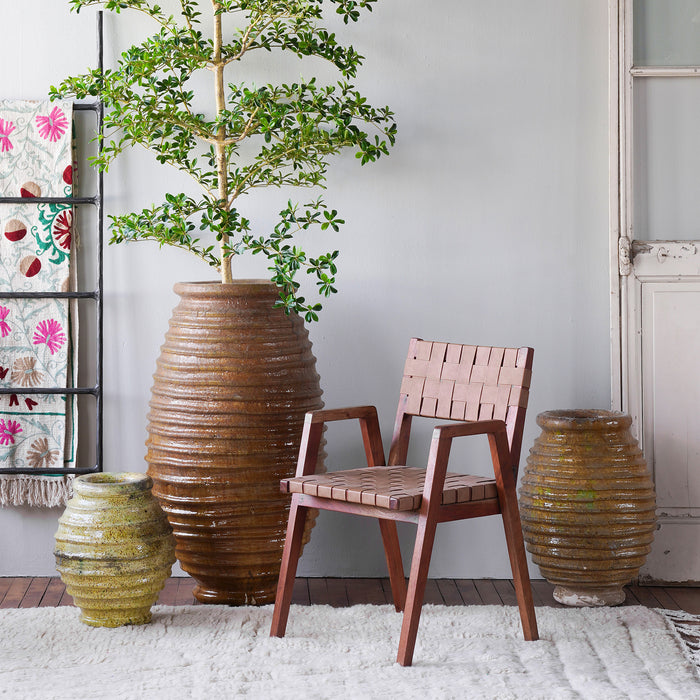 Ribbed Oil Jar Mustard