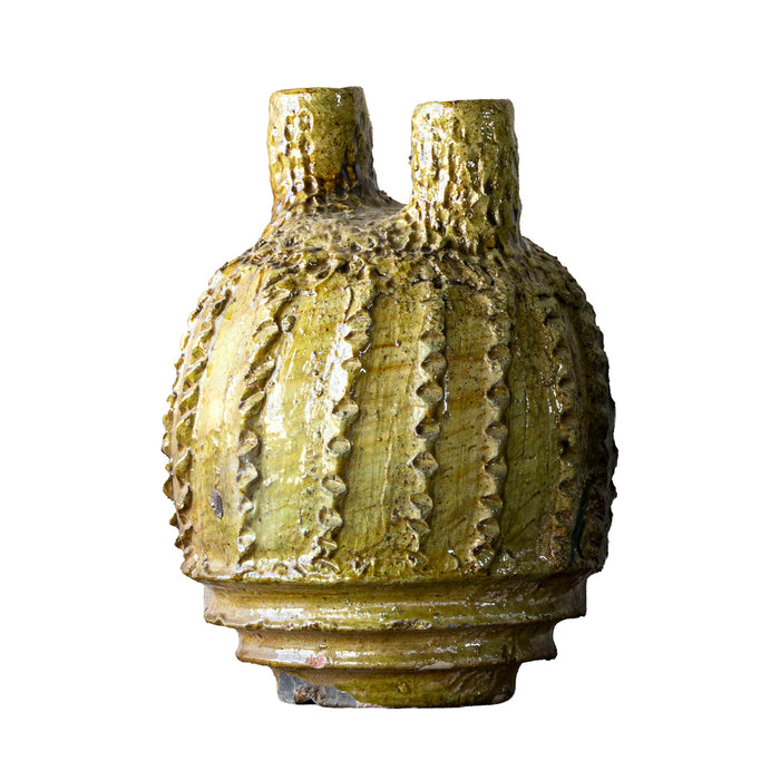 Tamegroute Pasteque Vase 2 Stem, Green