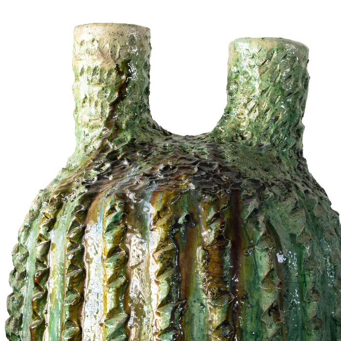 Tamegroute Pasteque Vase 2 Stem, Green