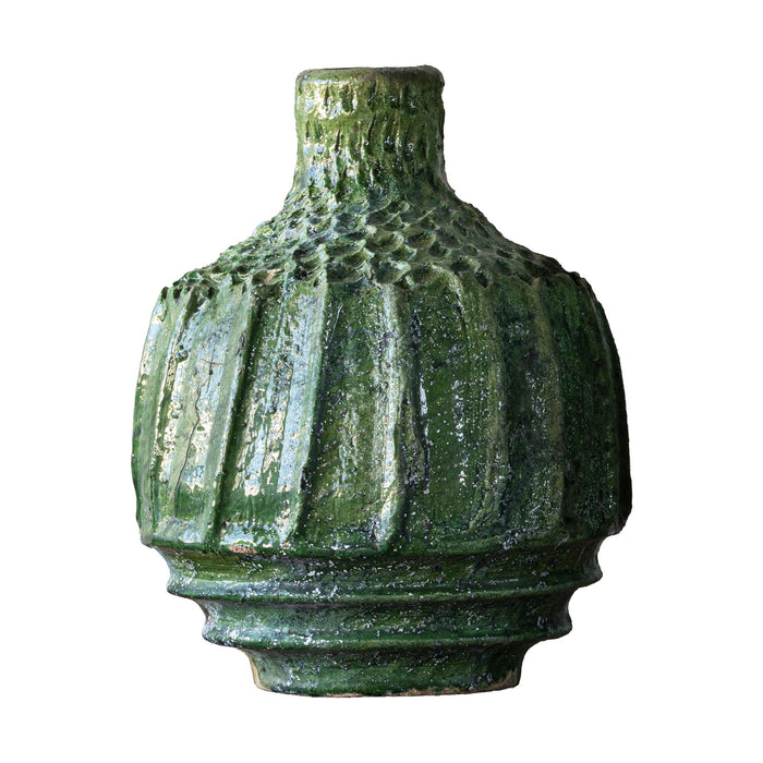 Tamegroute Pasteque Vase 1 Stem, Green