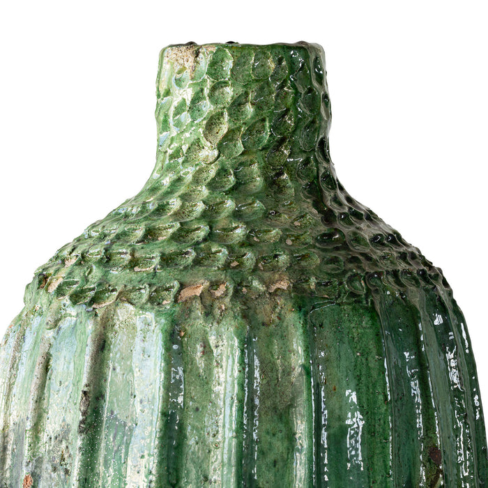 Tamegroute Pasteque Vase 1 Stem, Green