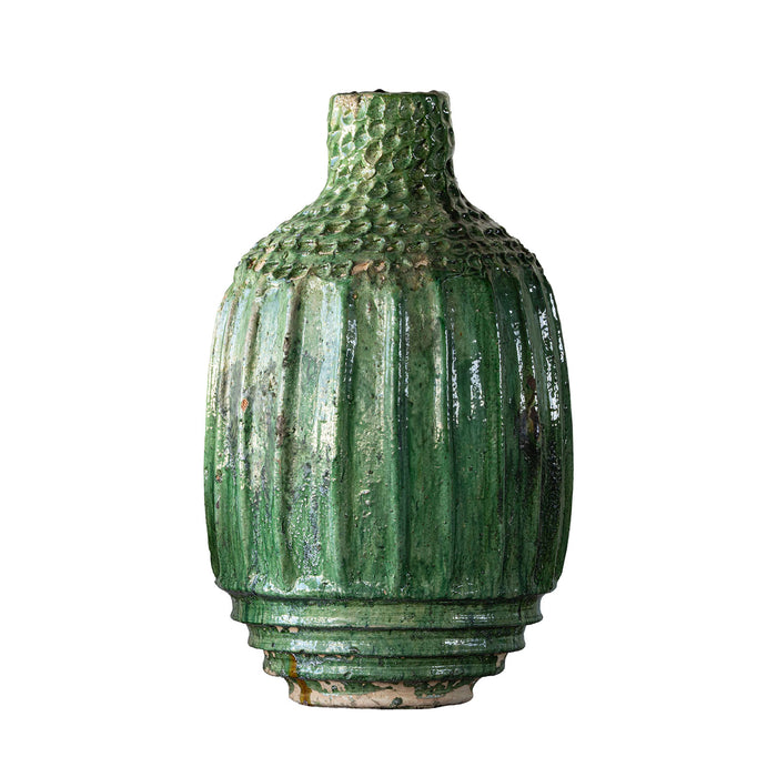 Tamegroute Pasteque Vase 1 Stem, Green