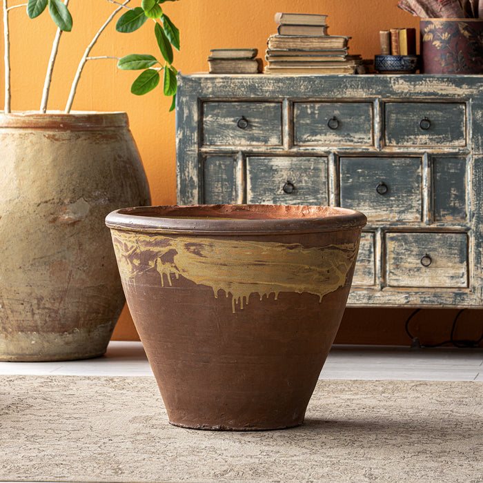 Mustard Glazed Cistern Jar
