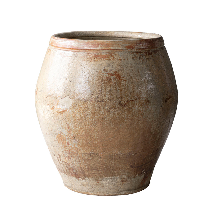 Vintage White Cistern Jar