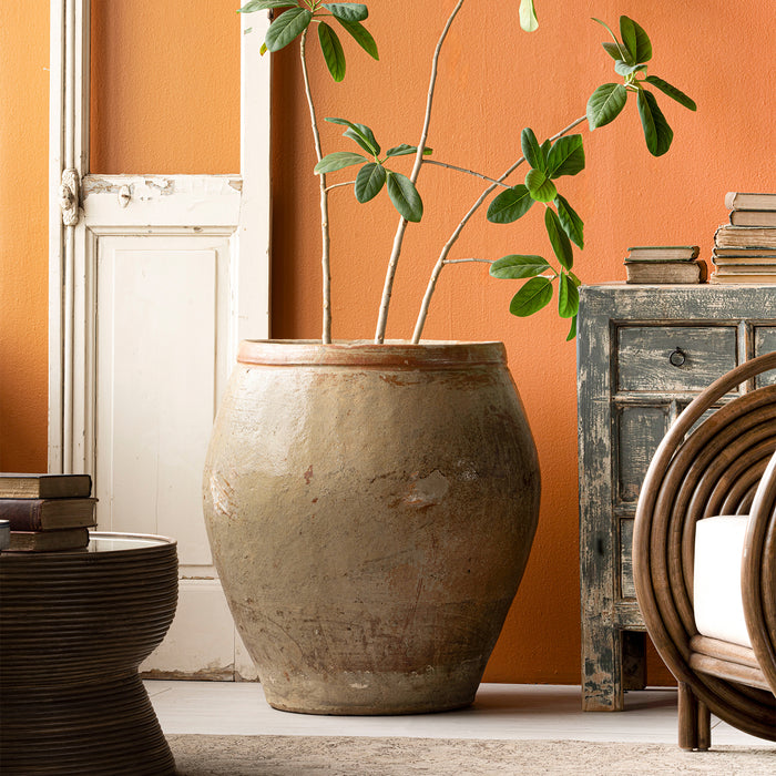 Vintage White Cistern Jar