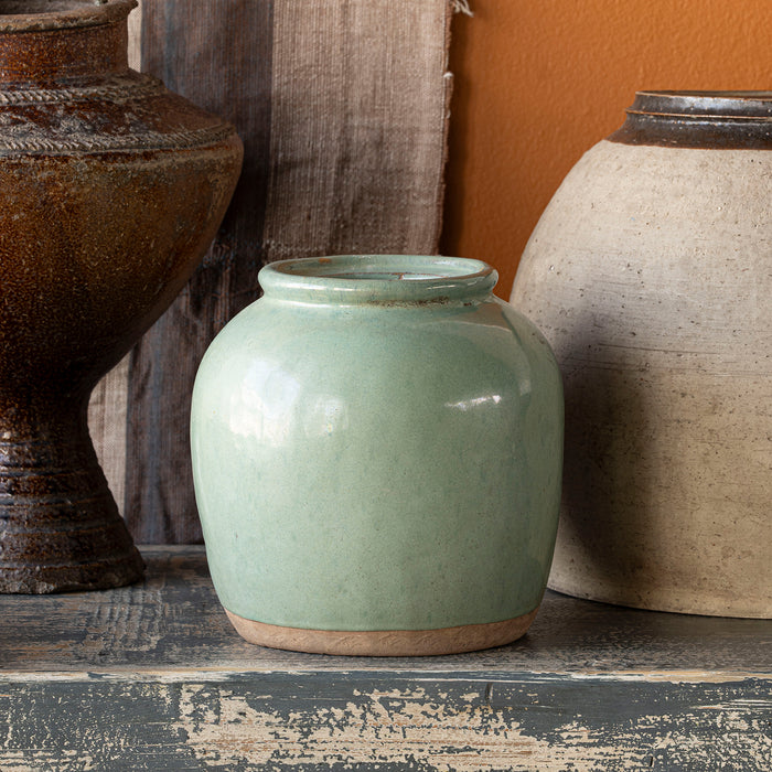 Vintage Celadon Pickling Jar