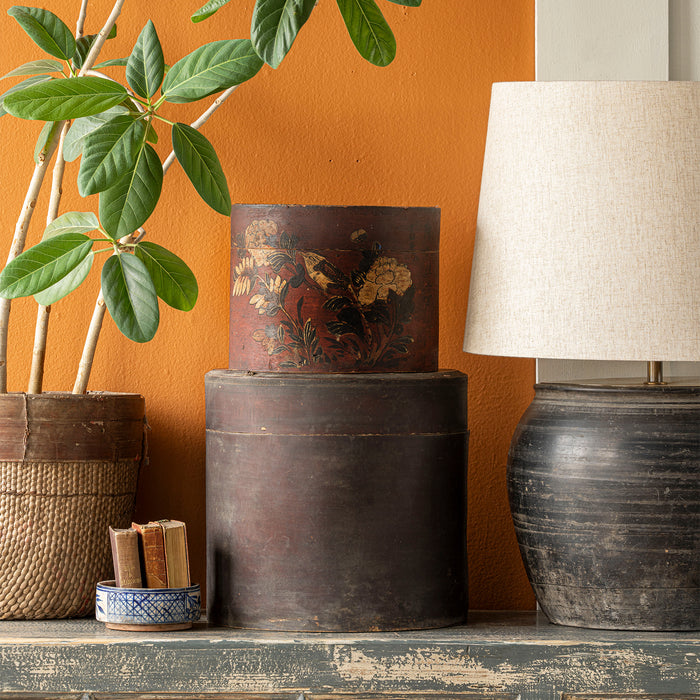 Vintage Chinese Hat Box