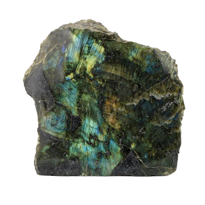 Labradorite Cut Base Front Polished