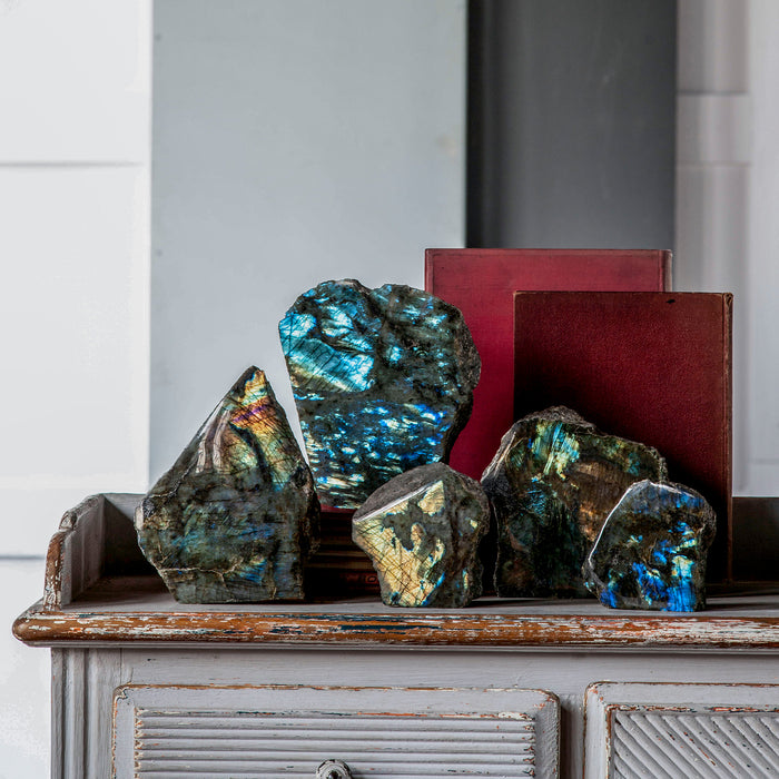 Labradorite Cut Base Front Polished