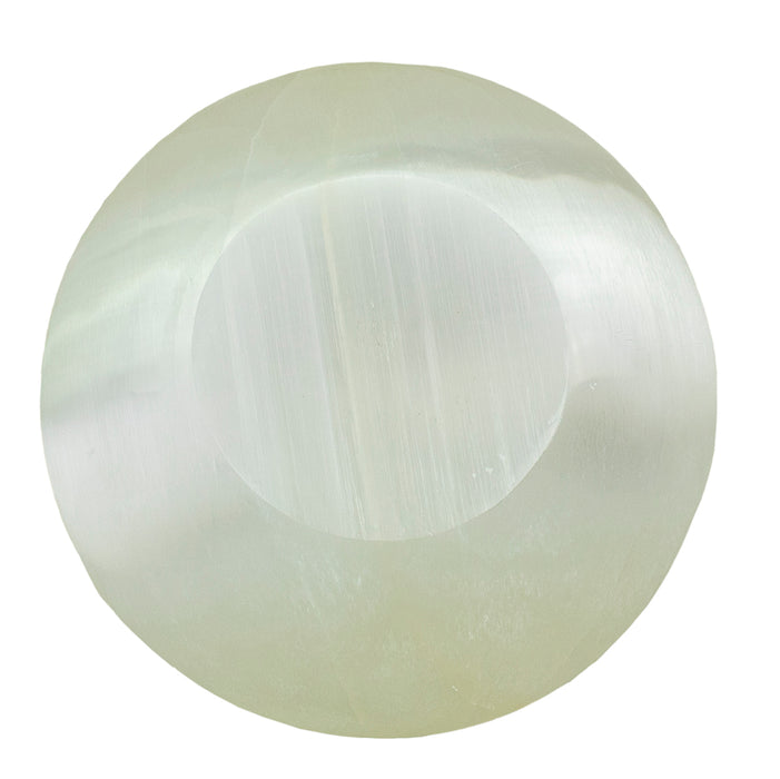 Artisan Selenite Round Bowl, Medium