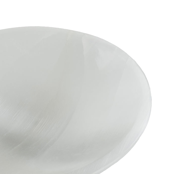 Artisan Selenite Round Bowl, Medium