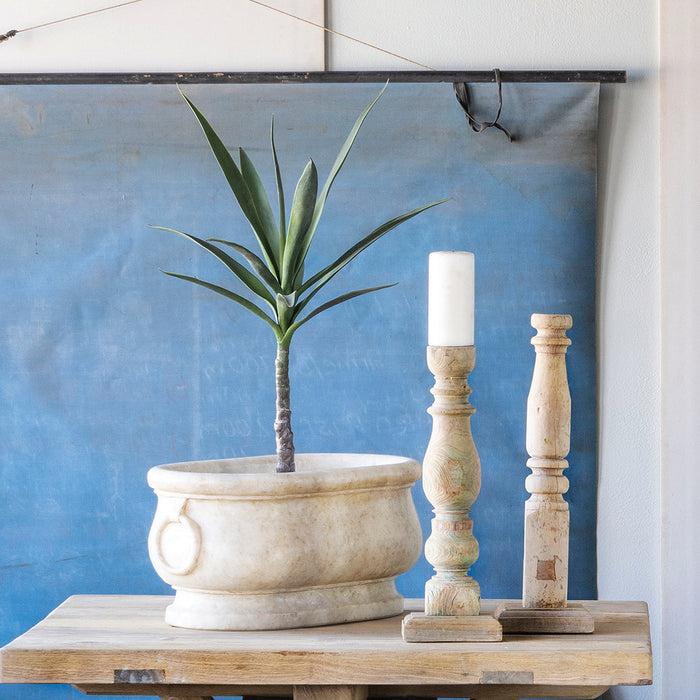 Table Leg Candle Stand Bleached