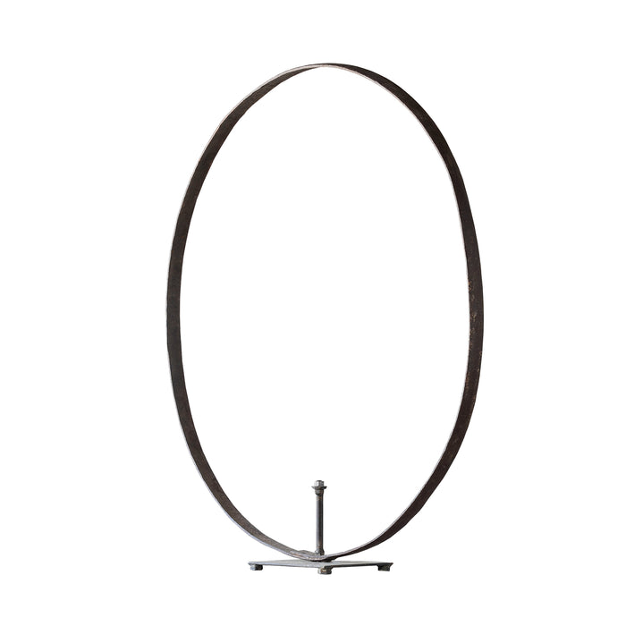 Vintage Wagon Wheel Rim on Stand