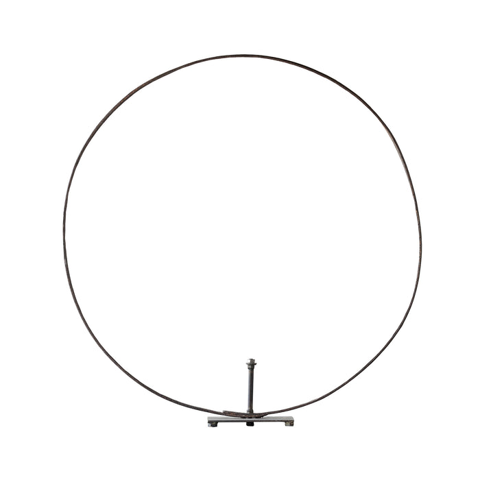 Vintage Wagon Wheel Rim on Stand