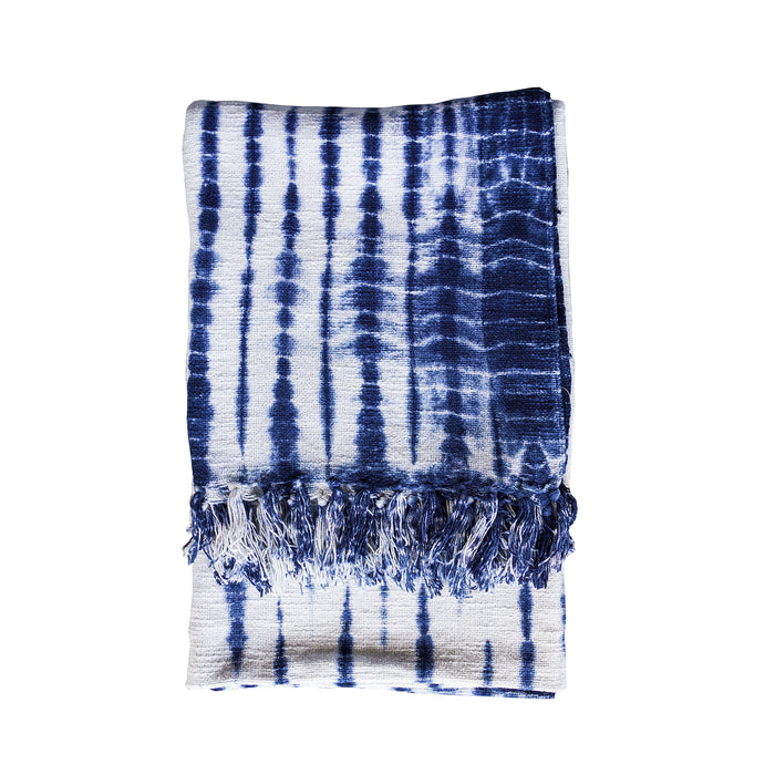 Tesuji Shibori Style Slub Cotton Throw