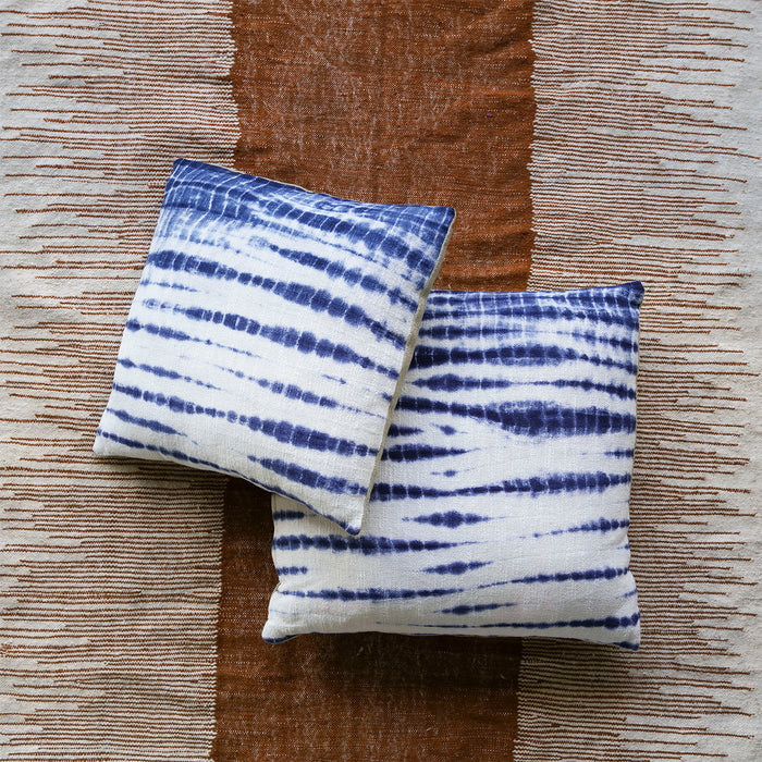 Tesuji Shibori Style Slub Cotton Pillow