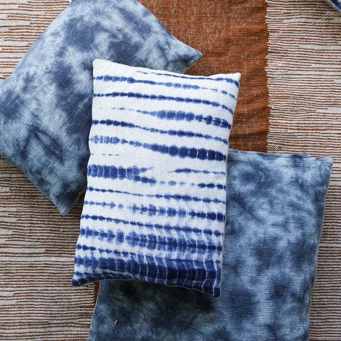 Tesuji Shibori Style Slub Cotton Pillow