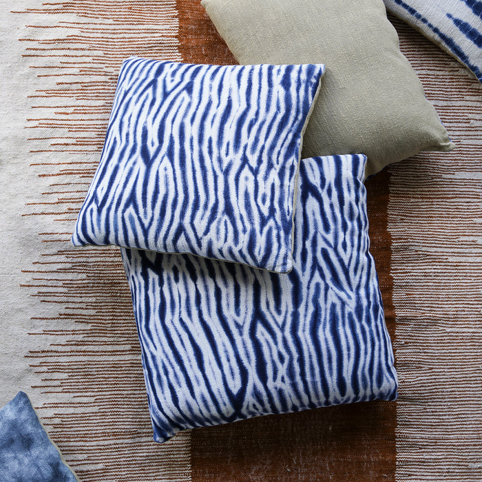 Arashi Shibori Style Slub Cotton Pillow