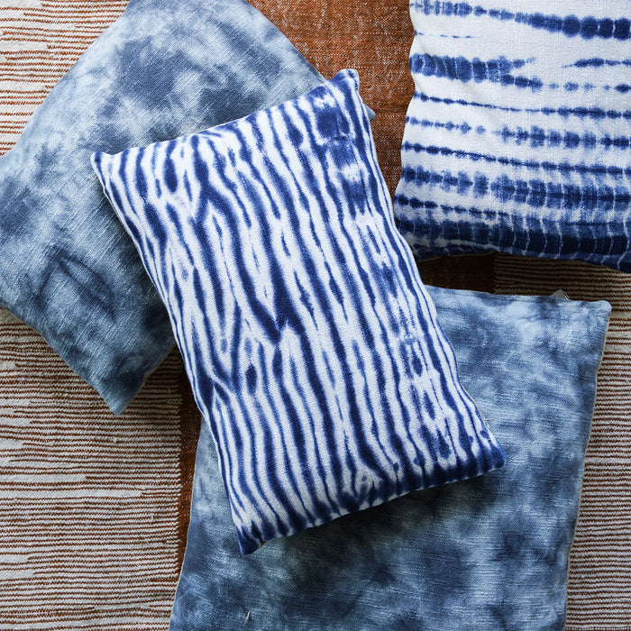 Arashi Shibori Style Slub Cotton Pillow
