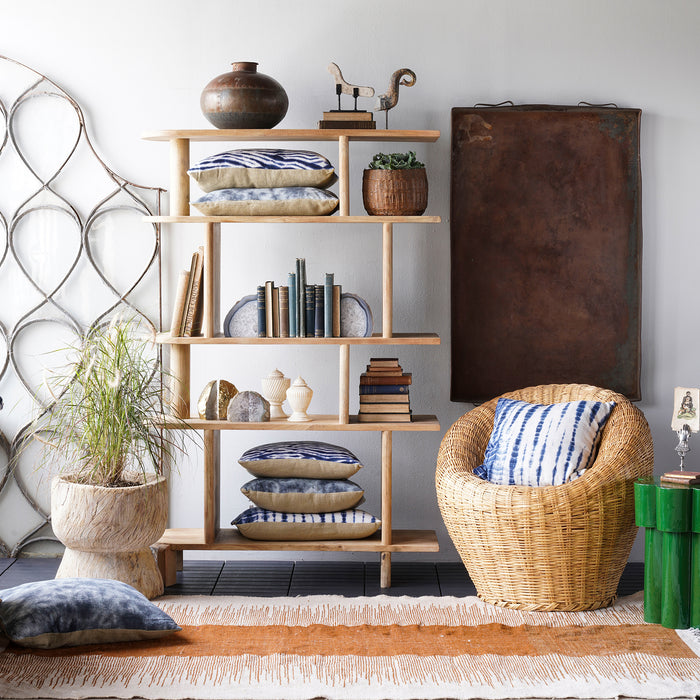 Kumo Shibori Style Slub Cotton Pillow