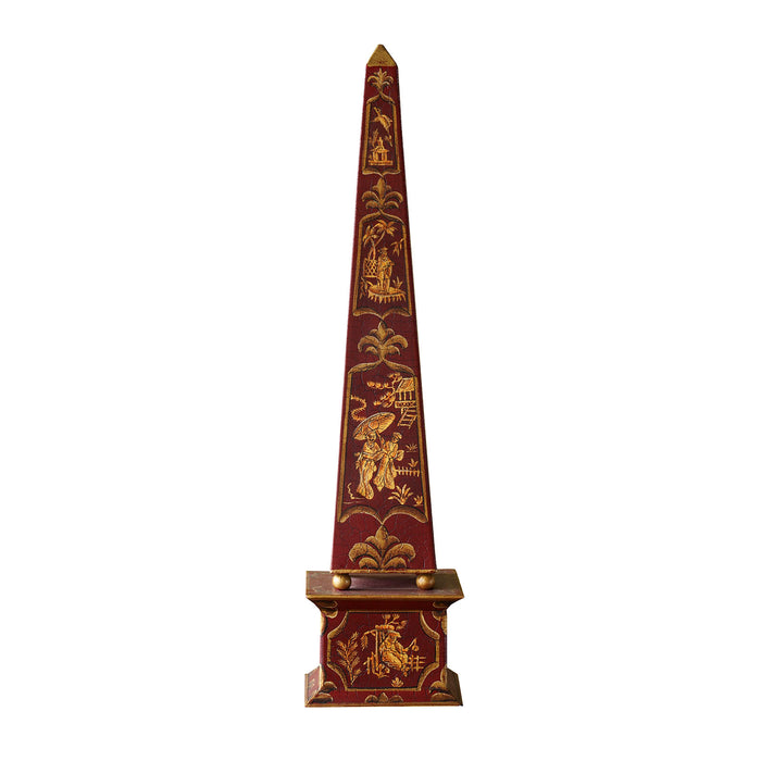 Hand Painted Chinoiserie Obelisk