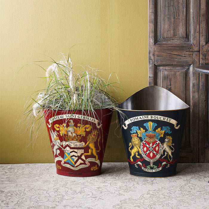 Hand Painted Metal Grape Picking Baskets, Set 2