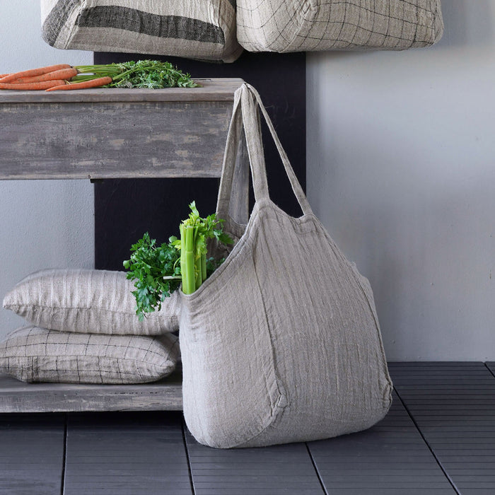 Lessines Handwoven 100% Linen Market Bag