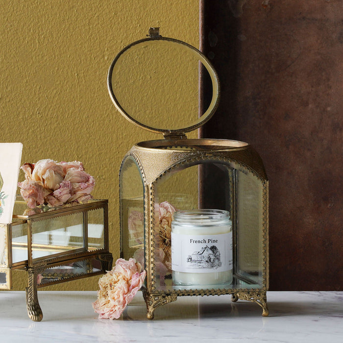 Ormolu Display Case with Circle Top