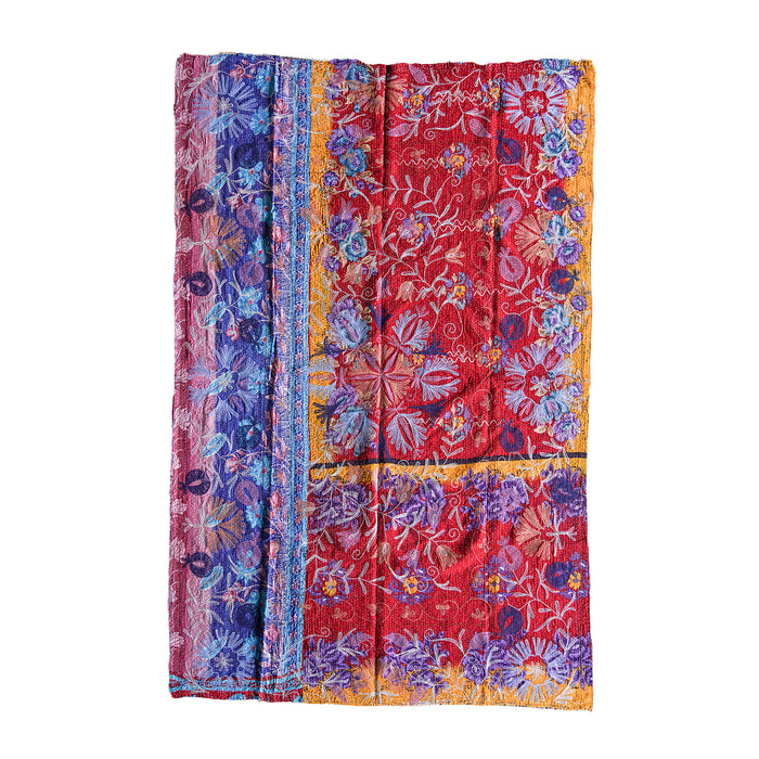 Vintage Kantha w Suzani Embroidery