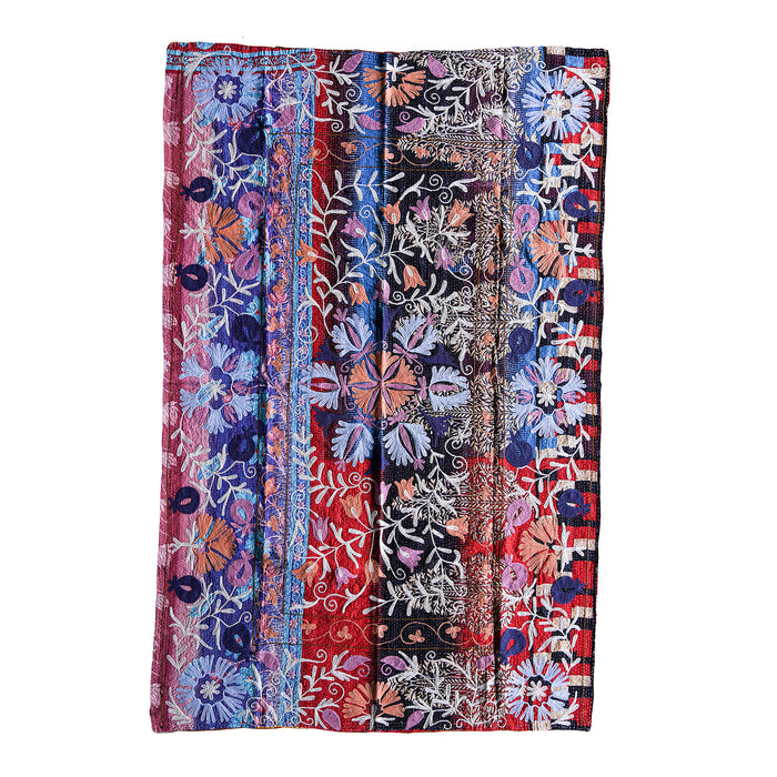 Vintage Kantha w Suzani Embroidery