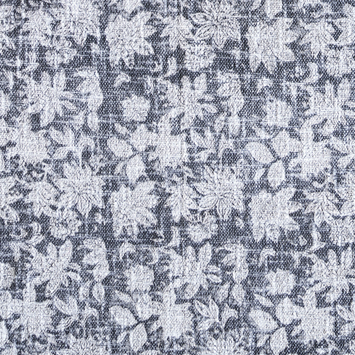 Handloom Slub Throw w Black Block Print